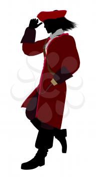 Royalty Free Clipart Image of a Pirate With a Hook Hand