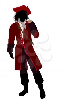 Royalty Free Clipart Image of a Pirate With a Hook Hand