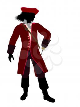 Royalty Free Clipart Image of a Pirate With a Hook Hand