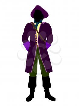 Royalty Free Clipart Image of a Pirate With a Hook Hand