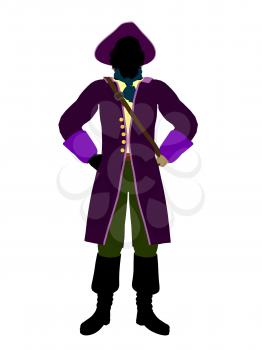 Royalty Free Clipart Image of a Pirate With a Hook Hand