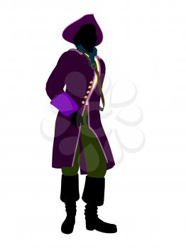 Royalty Free Clipart Image of a Pirate With a Hook Hand