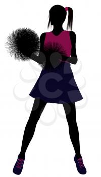 Royalty Free Clipart Image of a Cheerleader