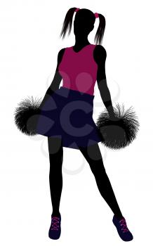 Royalty Free Clipart Image of a Cheerleader