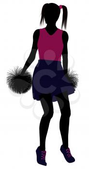 Royalty Free Clipart Image of a Cheerleader