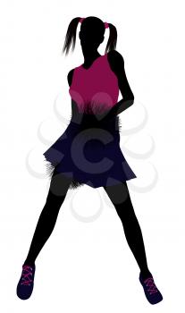 Royalty Free Clipart Image of a Cheerleader