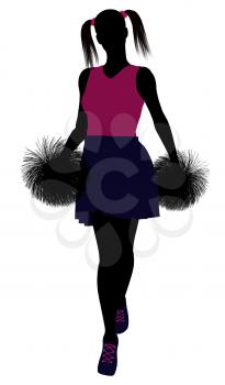 Royalty Free Clipart Image of a Cheerleader