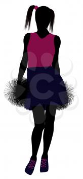 Royalty Free Clipart Image of a Cheerleader