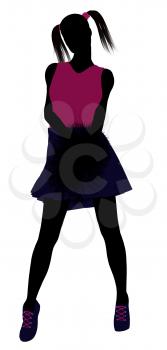 Royalty Free Clipart Image of a Cheerleader