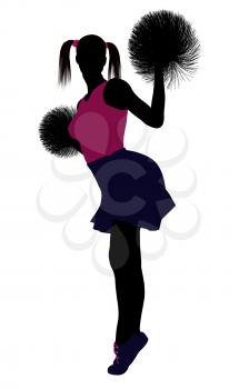 Royalty Free Clipart Image of a Cheerleader