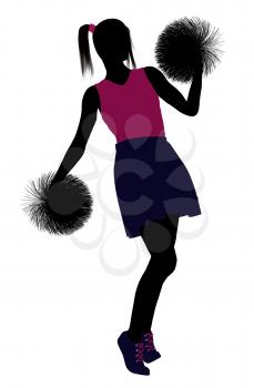 Royalty Free Clipart Image of a Cheerleader