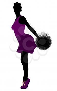 Royalty Free Clipart Image of a Cheerleader