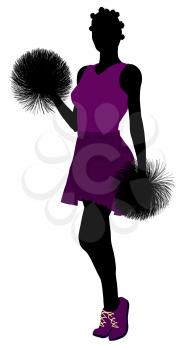 Royalty Free Clipart Image of a Cheerleader