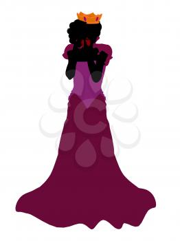 Royalty Free Clipart Image of an Evil Queen With an Apple