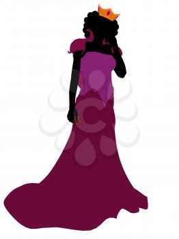 Royalty Free Clipart Image of an Evil Queen With an Apple