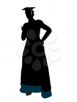 Royalty Free Clipart Image of a Female Graduate