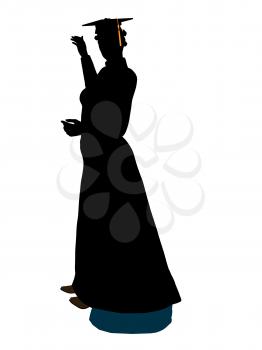 Royalty Free Clipart Image of a Female Graduate