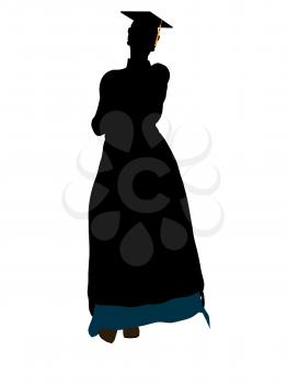 Royalty Free Clipart Image of a Female Graduate