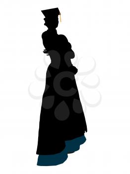 Royalty Free Clipart Image of a Female Graduate