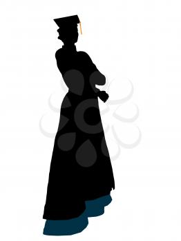 Royalty Free Clipart Image of a Female Graduate