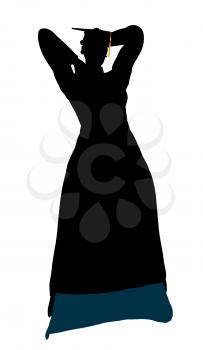 Royalty Free Clipart Image of a Female Graduate