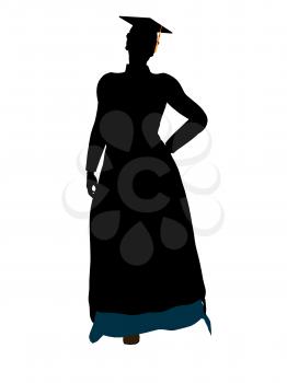 Royalty Free Clipart Image of a Female Graduate