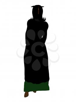 Royalty Free Clipart Image of a Female Graduate