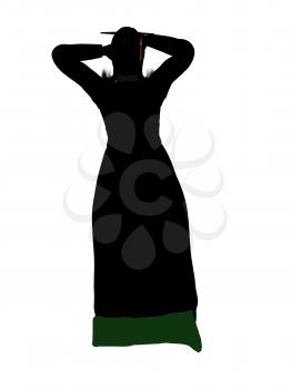 Royalty Free Clipart Image of a Female Graduate