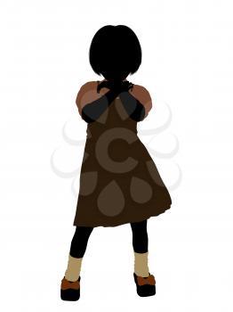 Royalty Free Clipart Image of a Little Girl