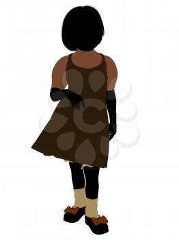 Royalty Free Clipart Image of a Little Girl