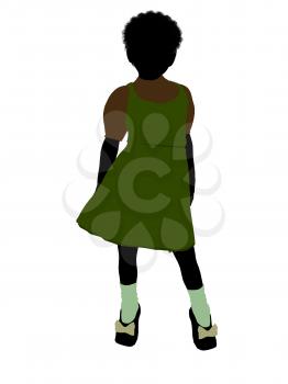 Royalty Free Clipart Image of a Little Girl