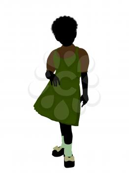 Royalty Free Clipart Image of a Little Girl