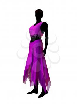 Royalty Free Clipart Image of a Female Genie