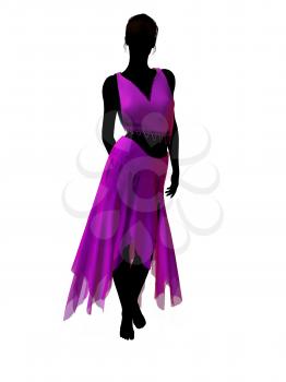 Royalty Free Clipart Image of a Female Genie