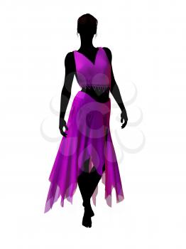 Royalty Free Clipart Image of a Female Genie