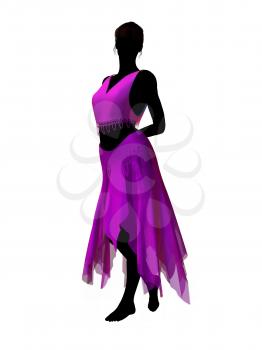 Royalty Free Clipart Image of a Female Genie