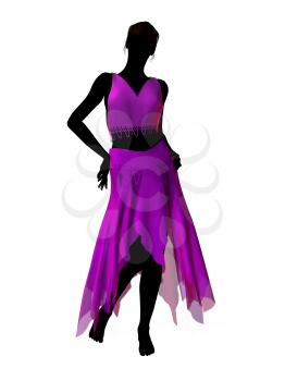 Royalty Free Clipart Image of a Female Genie