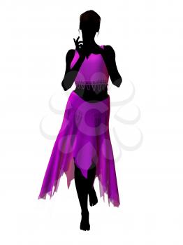 Royalty Free Clipart Image of a Female Genie