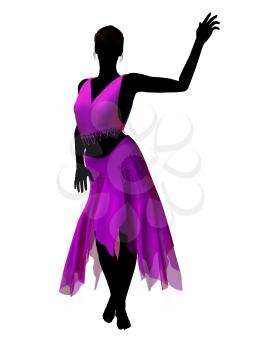 Royalty Free Clipart Image of a Female Genie