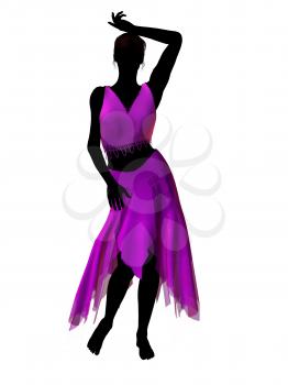 Royalty Free Clipart Image of a Female Genie