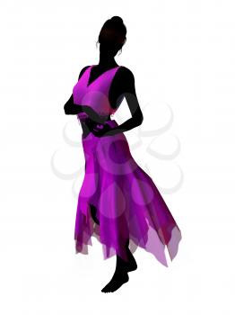 Royalty Free Clipart Image of a Female Genie