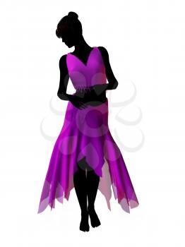 Royalty Free Clipart Image of a Female Genie