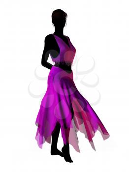 Royalty Free Clipart Image of a Female Genie