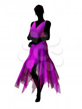 Royalty Free Clipart Image of a Female Genie