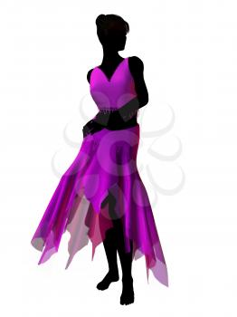 Royalty Free Clipart Image of a Female Genie