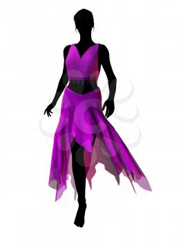 Royalty Free Clipart Image of a Female Genie