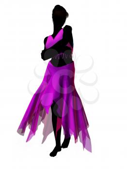 Royalty Free Clipart Image of a Female Genie