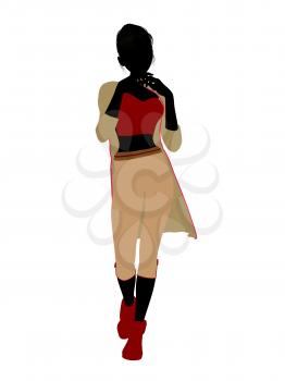 Royalty Free Clipart Image of a Female Genie