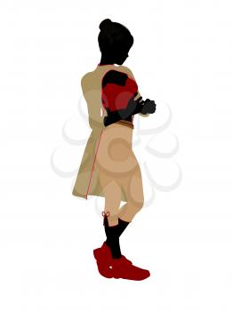 Royalty Free Clipart Image of a Female Genie