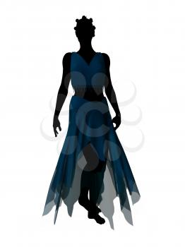 Aladdin fairytale illustration silhouette on a white background